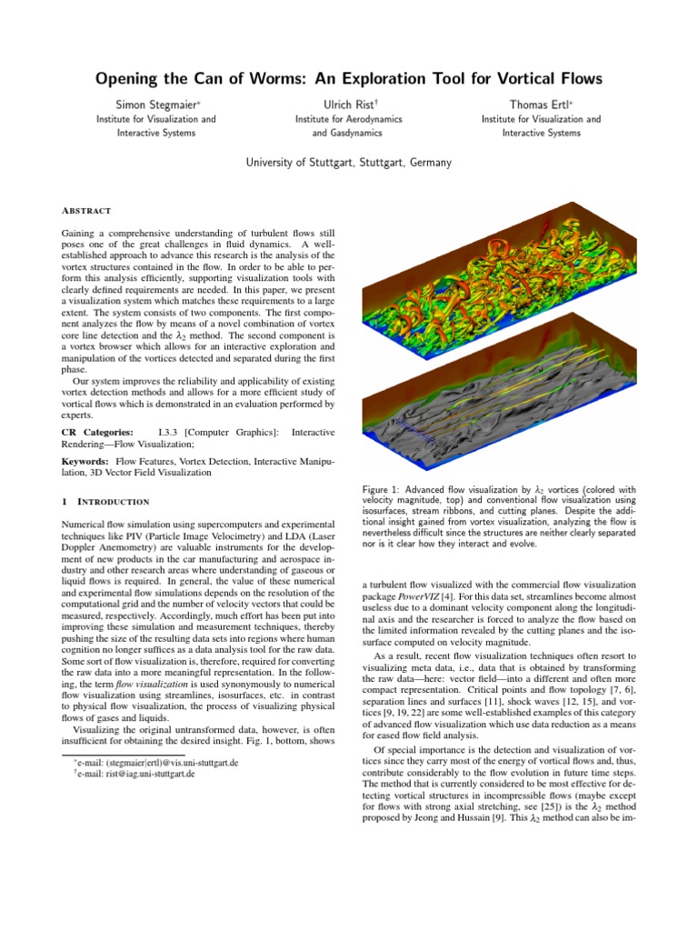 Vortex Visualization System Overview | PDF | Vortices | Visualization ...
