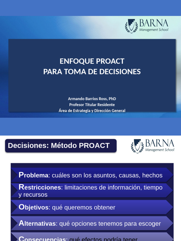 Proact para Decisiones | PDF | Business | Modelo de negocio