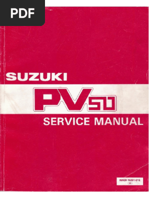 1979-93 Service Manual Suzuki PV50 | PDF