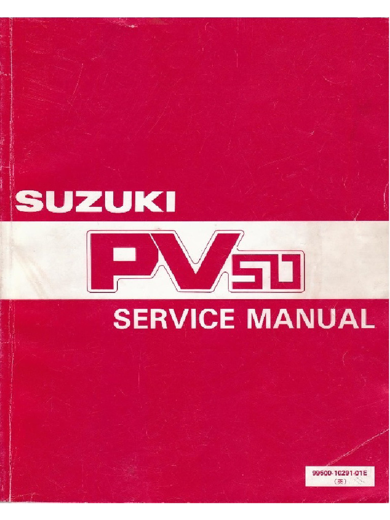 SUZUKI スズキ PV50 サービスマニュアル 1979-93 Service Manual Suzuki PV50 | PDF