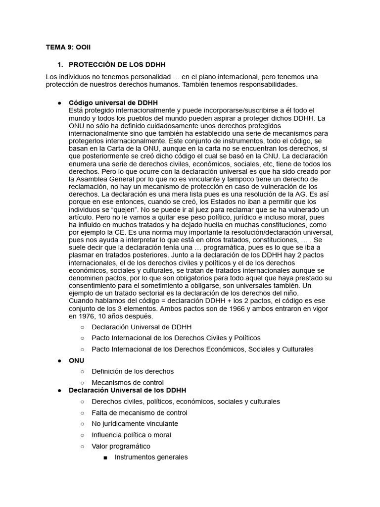 Protección Internacional de DDHH | PDF | Derechos humanos | Derechos