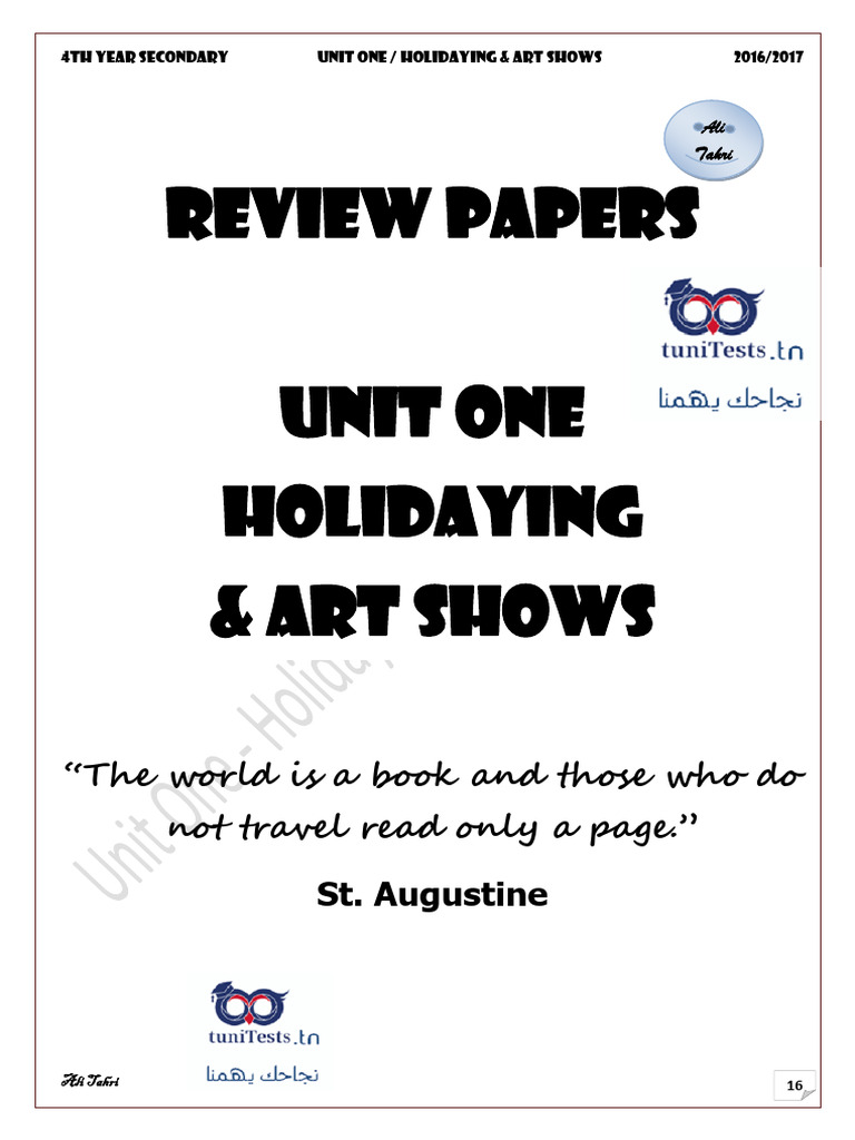  serie d exercices n1 bac anglais mod 1 review papers m ali tahri