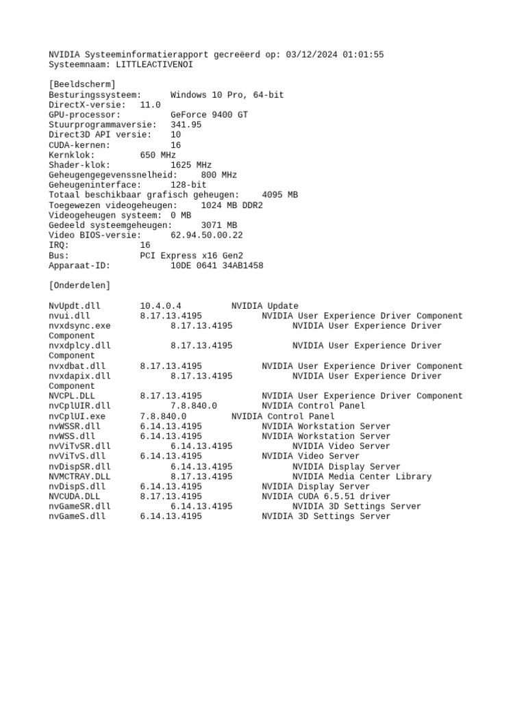 NVIDIA Driver Components Overview | PDF