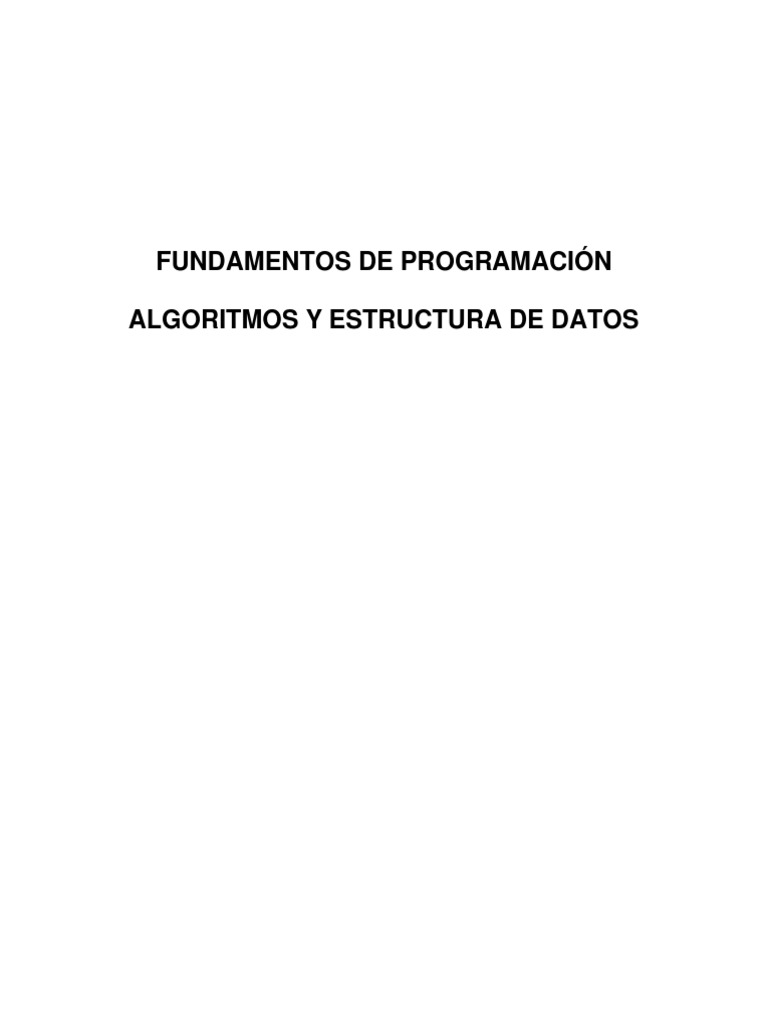 Fundamentos de Programación y Algoritmos | PDF | Lenguaje de ...