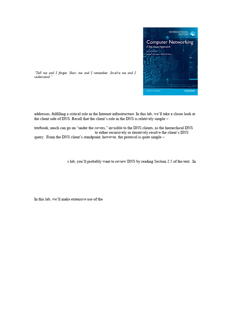 Wireshark Lab: Exploring DNS with nslookup | PDF | Domain Name System ...