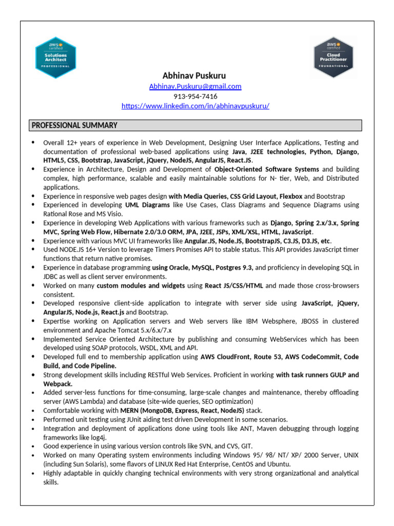 Senior Web Developer with React Expertise | PDF | Ajax (Programming ...