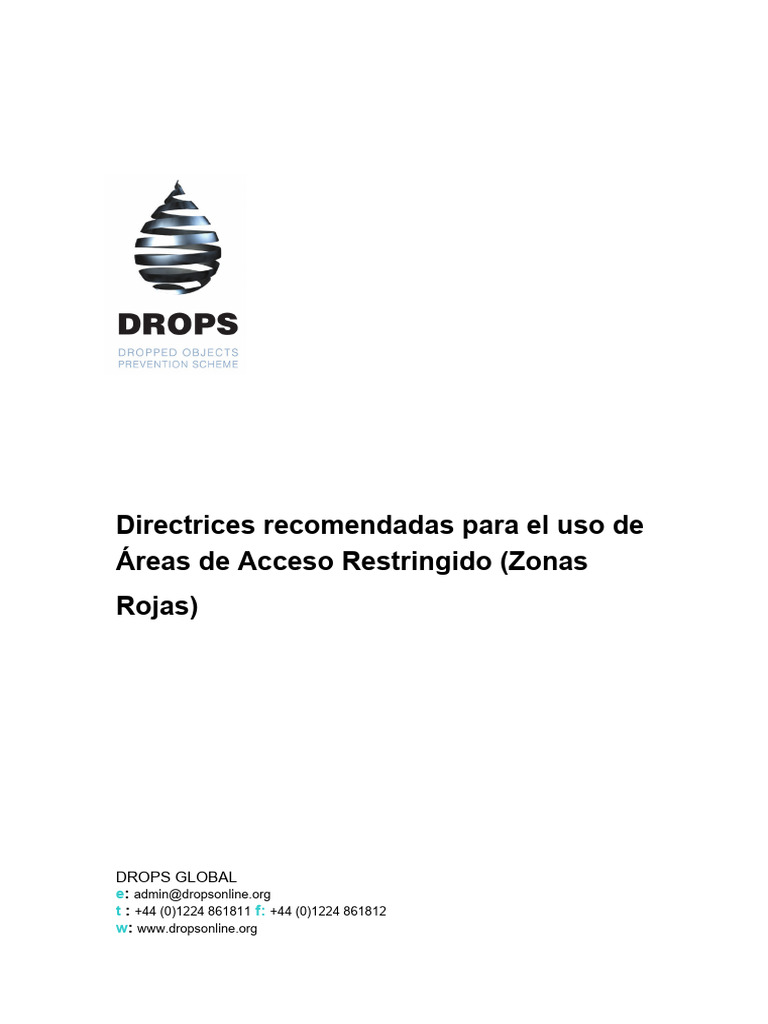 DROPS Red Zones Guidelines Issue 01 ES | PDF | Evaluación