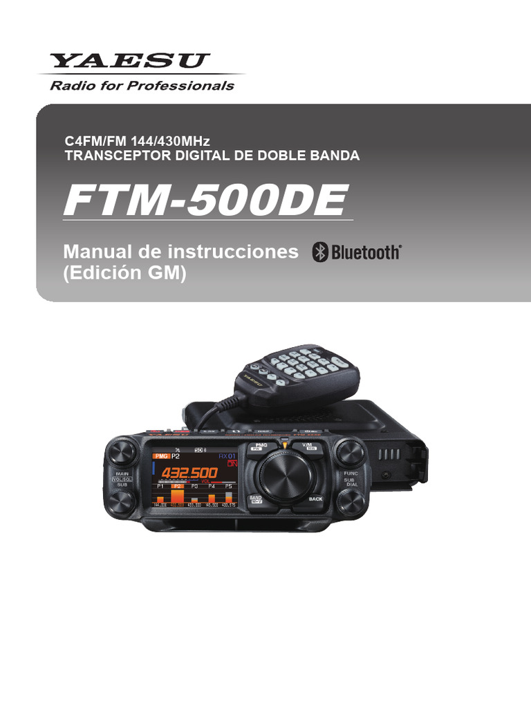 Manual del Transceptor FTM-500DE GM | PDF | Sistema de Posicionamiento ...