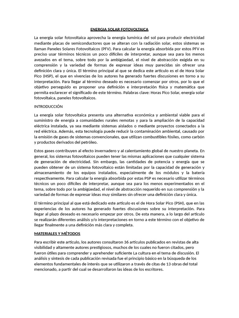 Energia Solar Fotovoltaica | PDF | Fotovoltaica | Energía solar