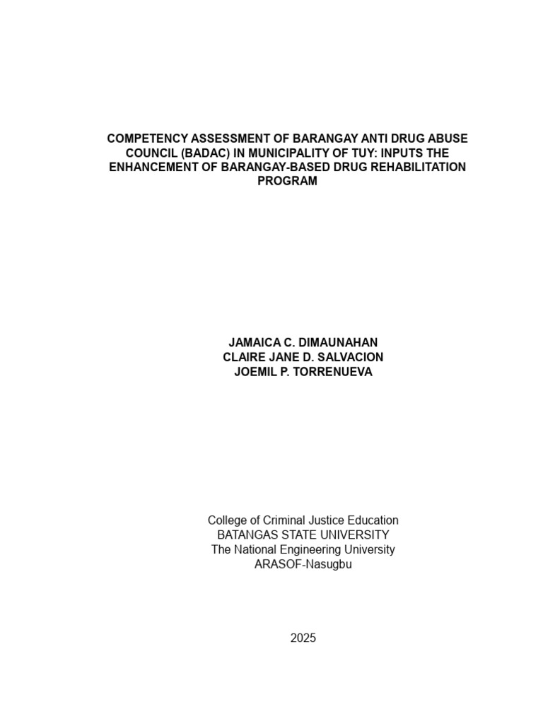 Ancement of Barangay Based Drug Rehabilitation Program 2 | PDF | Drug ...