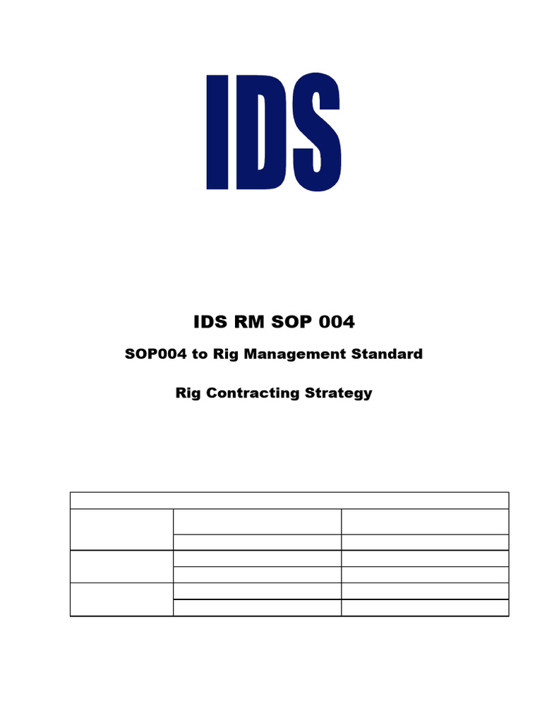 05a2e. RM SOP 4 Rig Contracting Strategy 020217 - 6975851 - 02 | PDF ...