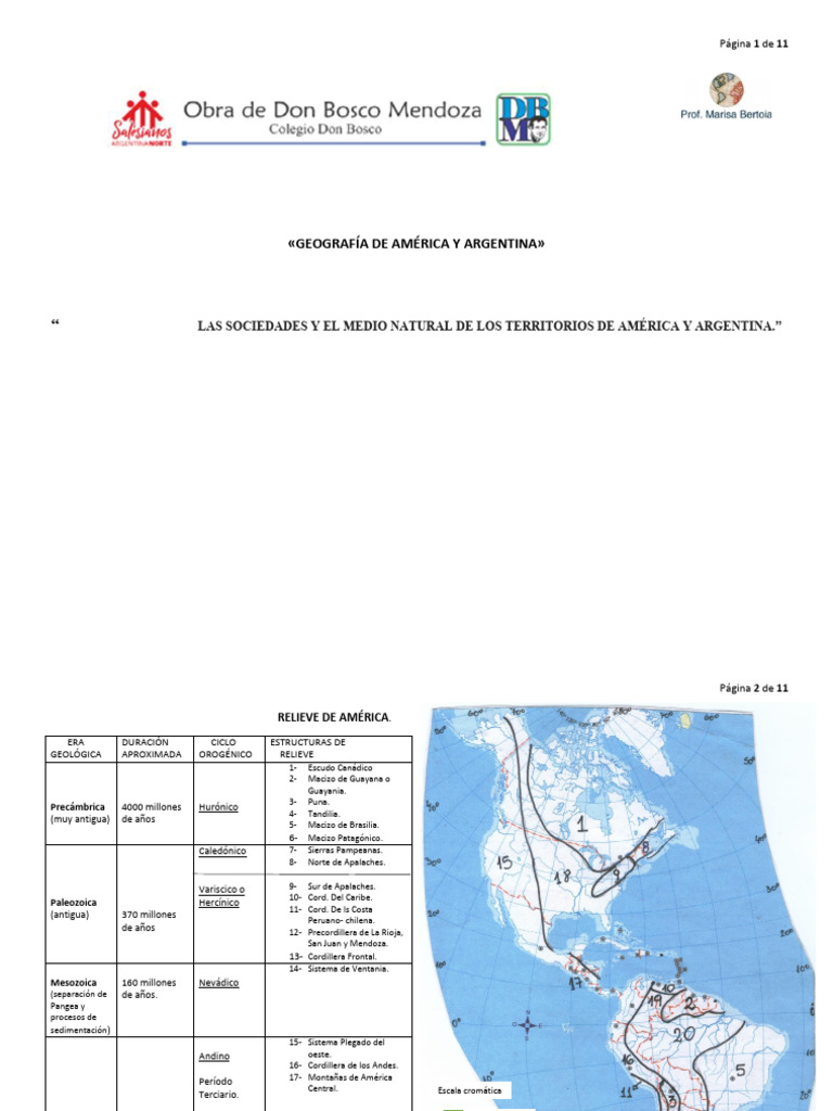 Geografía de América y Argentina | PDF | Clima | Américas