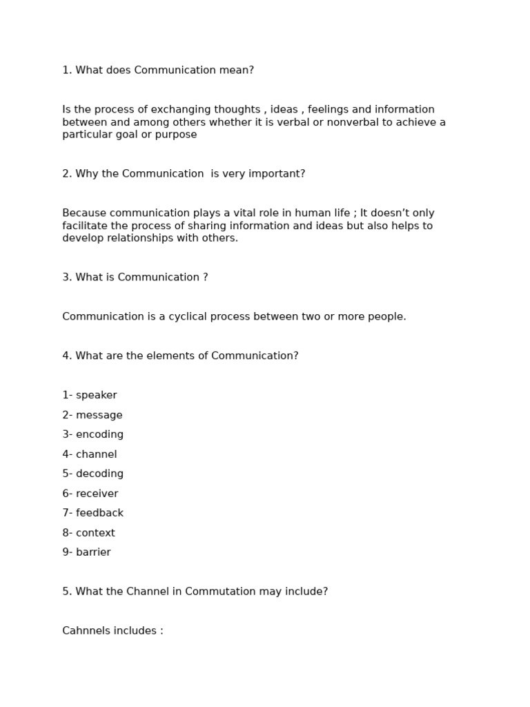 Communication Basics for Beginners | PDF