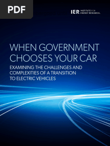 When Government Chooses Your Car Study; Institute for Energy Research (IER)
