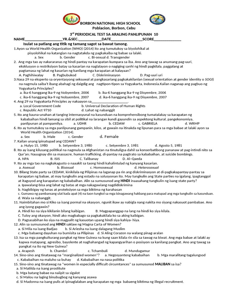 AP10 - 3rd PT 22-23 | PDF