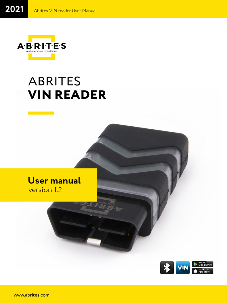 Abrites Vin Reader User Manual | PDF | Ios | Bluetooth