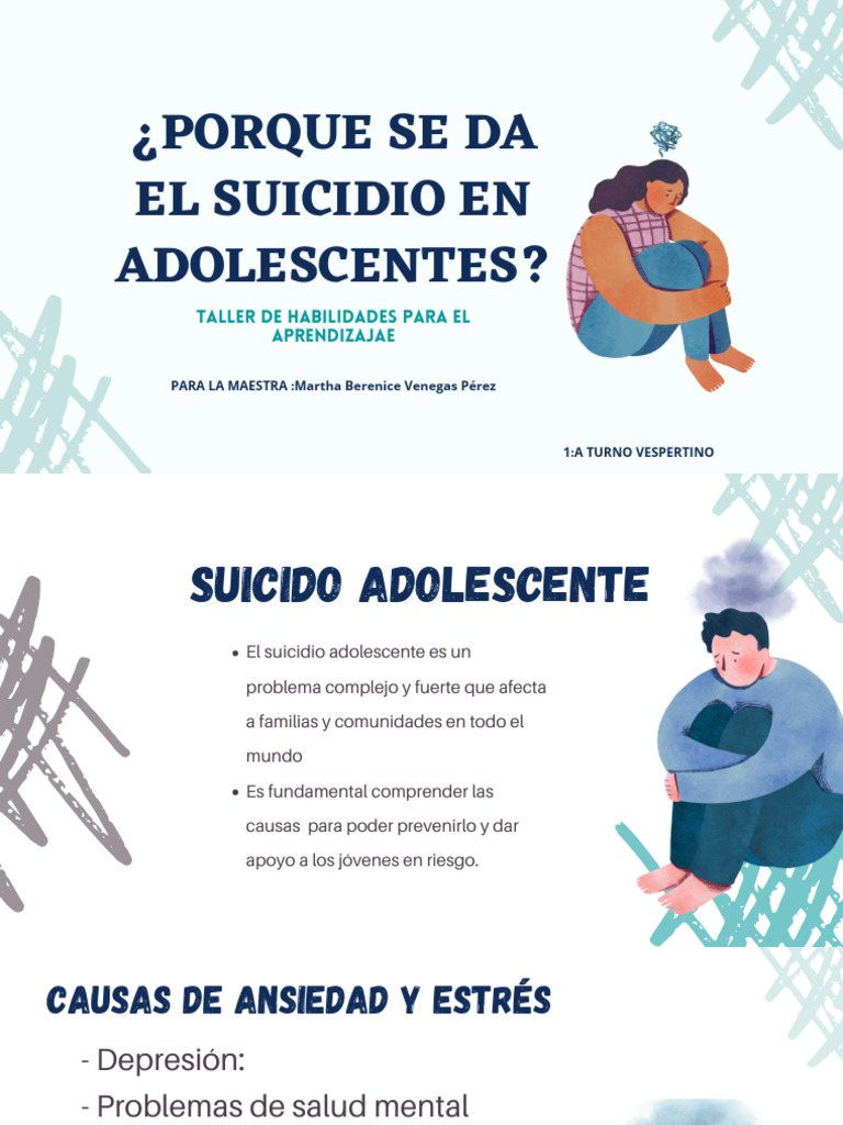 Causas del suicidio en adolescentes | PDF | Suicidio | Ansiedad