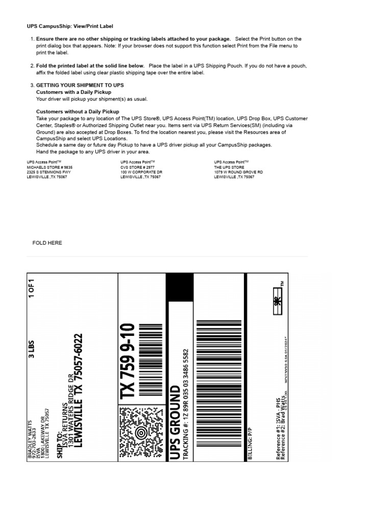 Spikes, S. 61565 Return Label 3 | PDF