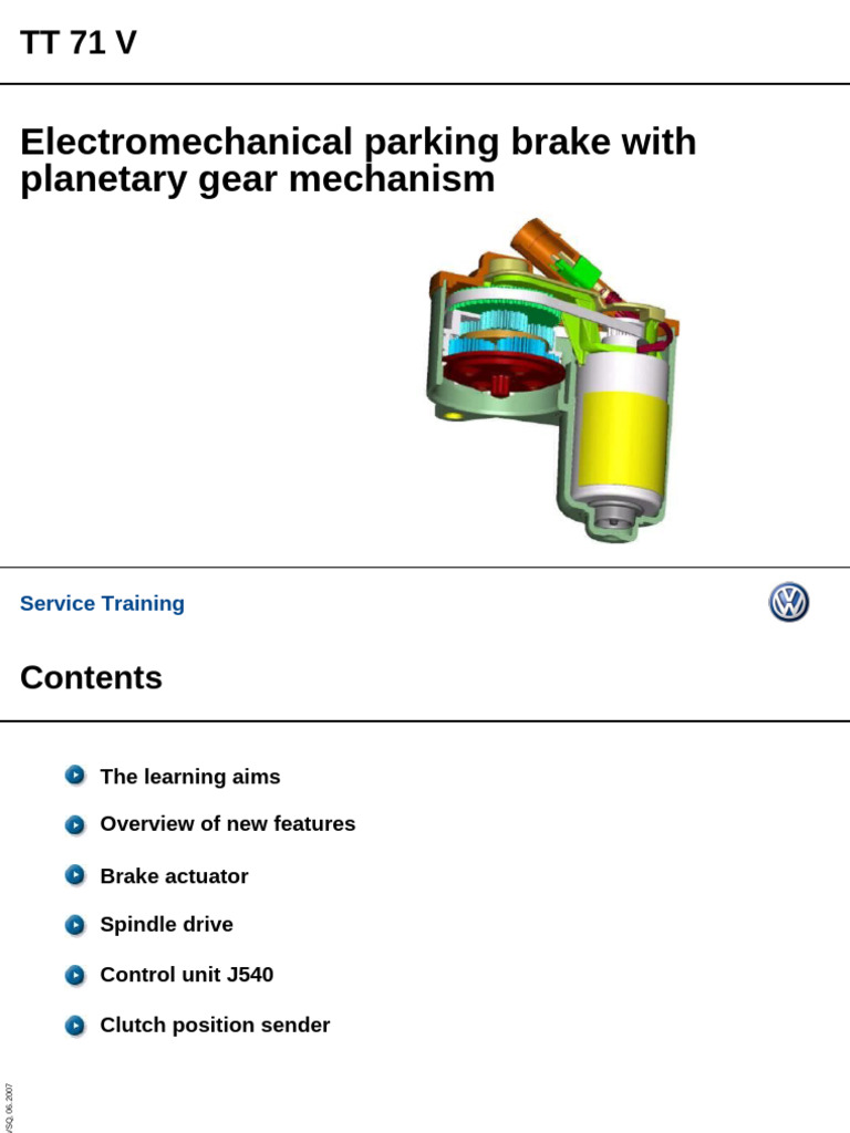 05 - 3 - Mech Parking Brake - Planetary Gear Mechanism | PDF | Actuator ...