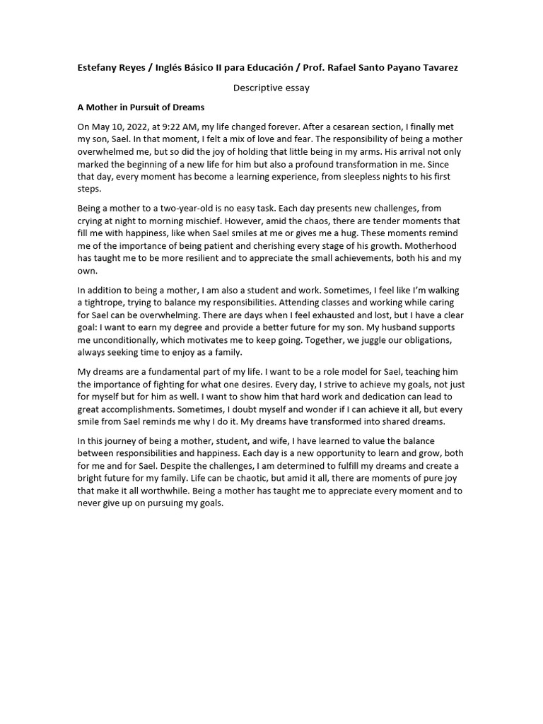 Descriptive Essay Pdf Psychology Social Psychology