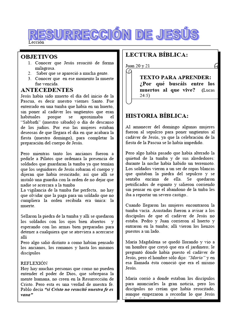 5 Jesus Resurreccion | PDF | La resurrección de Jesús | Jesús