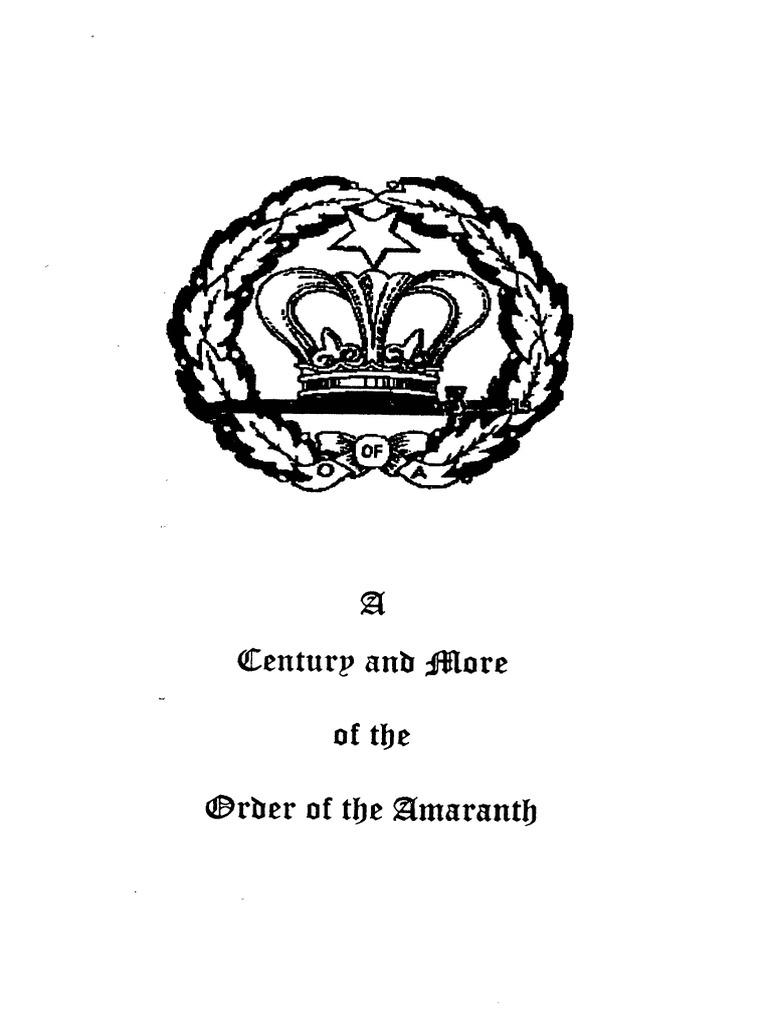 Amaranth | PDF | Freemasonry | Western Esotericism