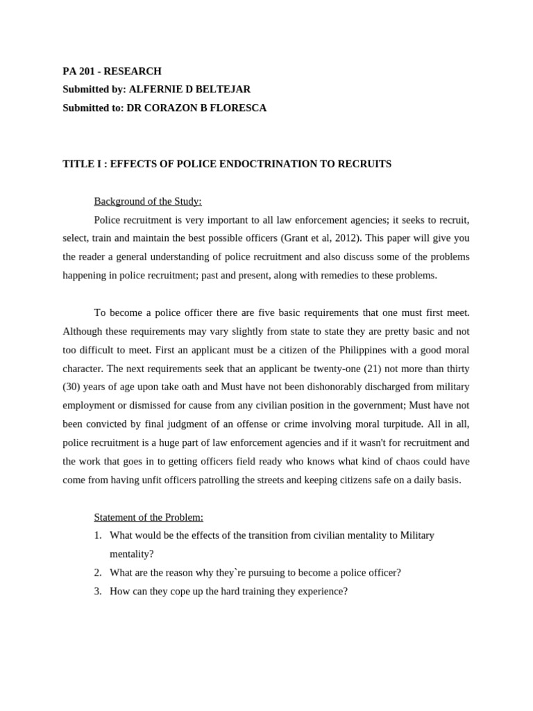 research paper 1 | PDF | Police | Law Enforcement