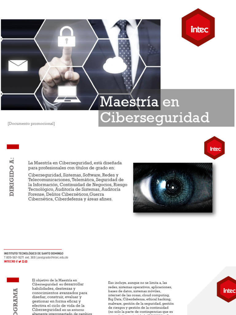 Maestria En Ciberseguridad Pdf La Seguridad Informática Seguridad