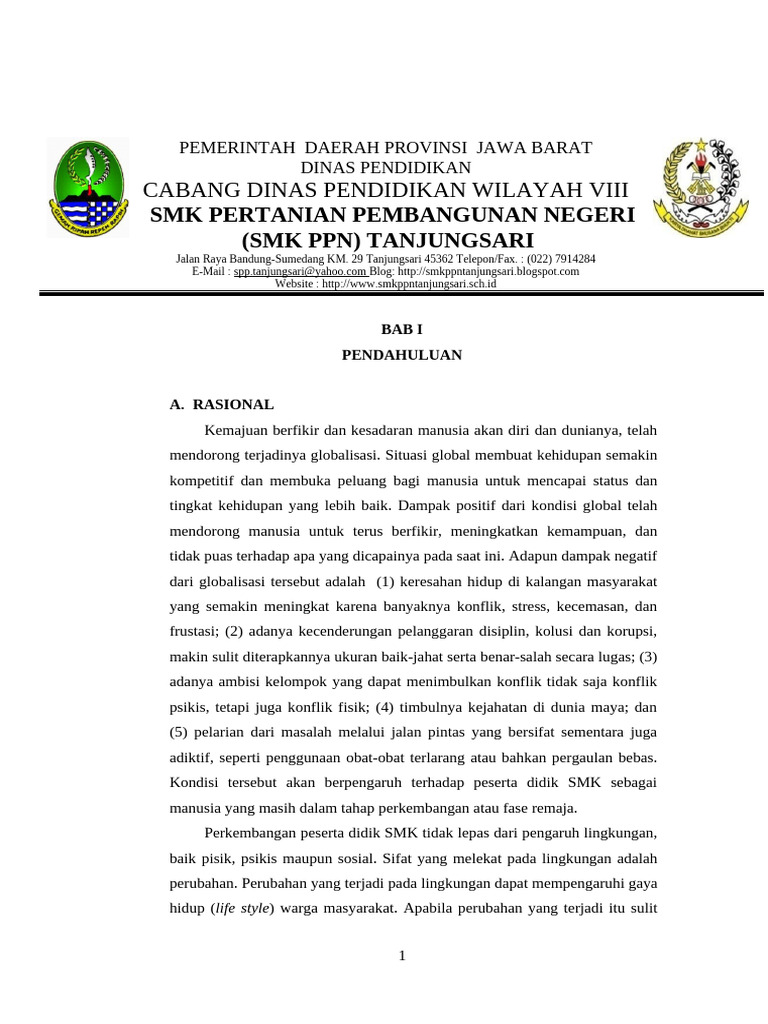 Program BK SMK PPN Tanjungsari 2022 2023 | PDF