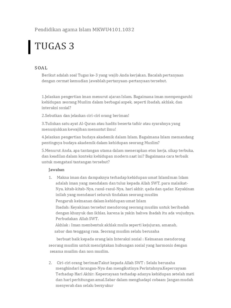 Integrasi Iman dan Ilmu dalam Islam | PDF