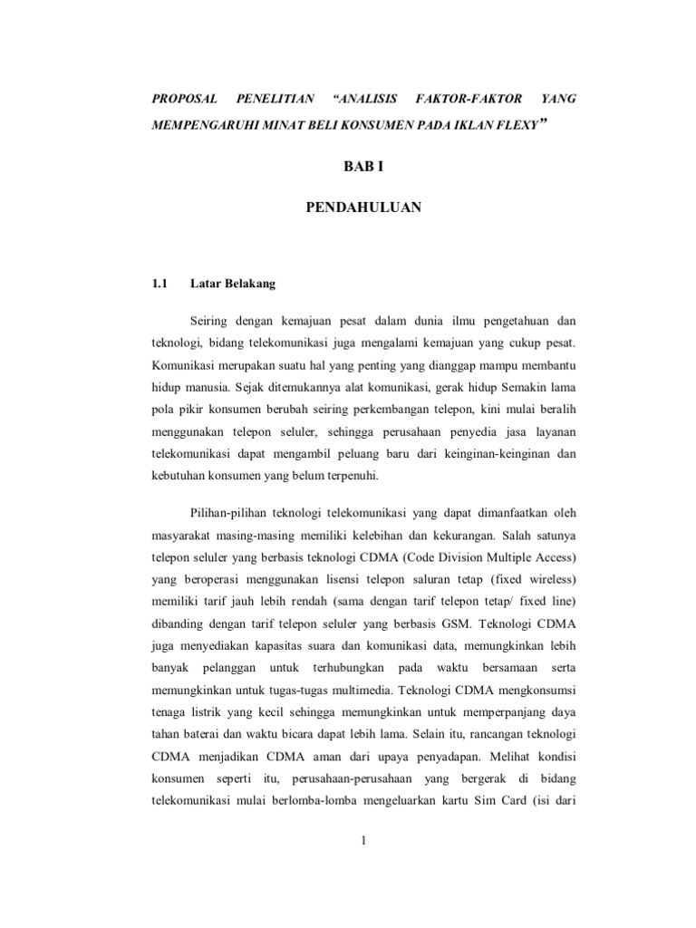 Proposal Penelitian Ekonomi