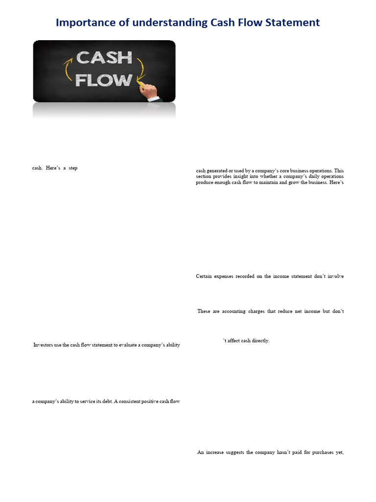 Cash Flow Insights for Investors | PDF | Investing | Expense
