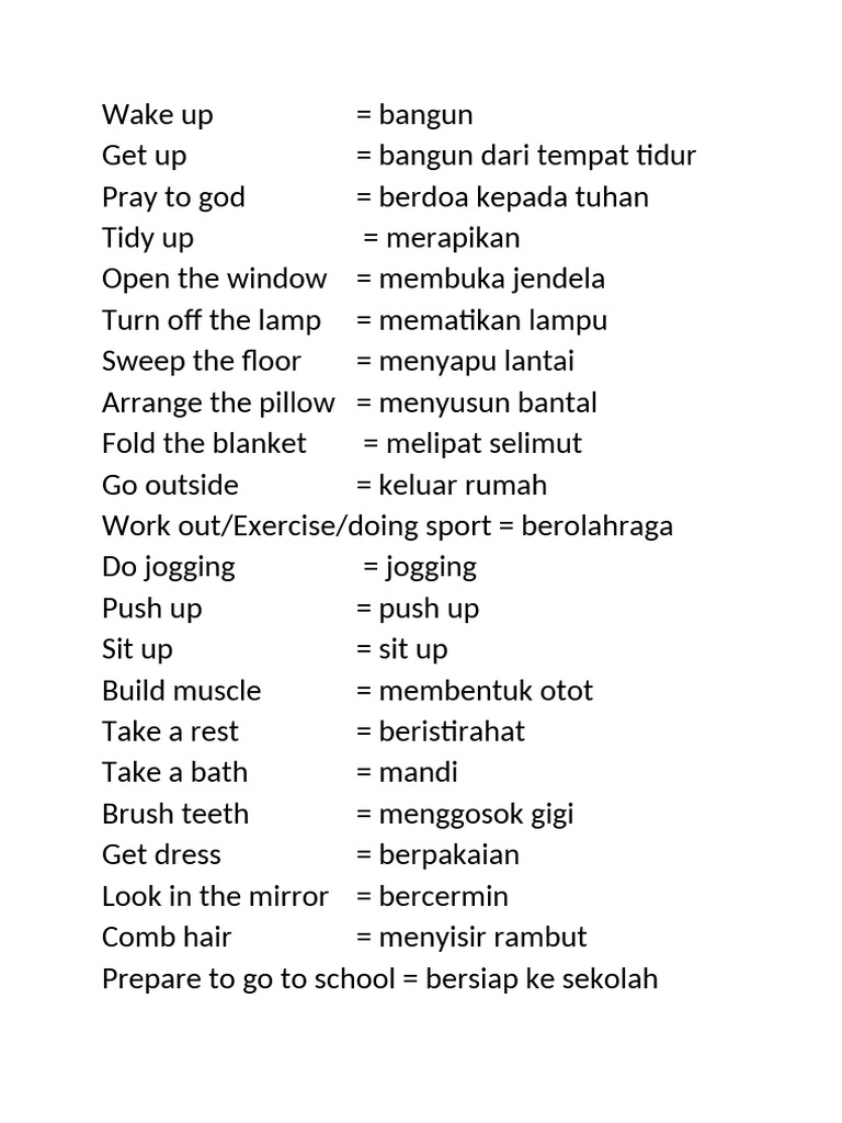 Kebiasaan Sehari Hari | PDF