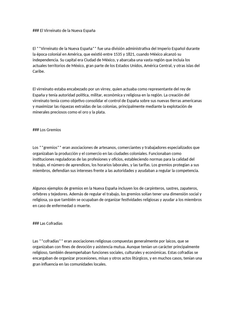 El Virreinato de La Nueva España | PDF | Nueva españa | España