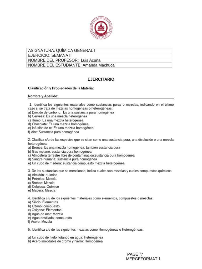 Semana+ii Ficha Química+general+i | PDF