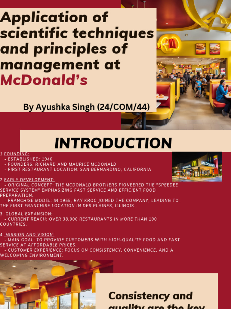 Application of scientific techniques and principles of management pdf