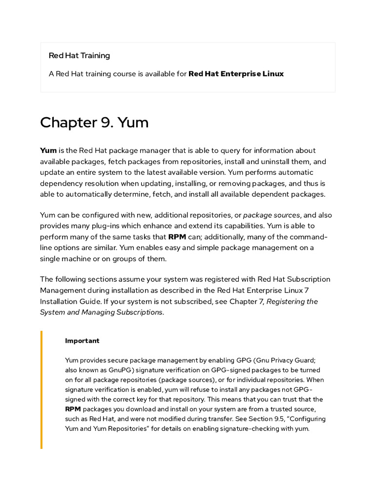 Mastering Yum for Red Hat Package Management | PDF | Software ...