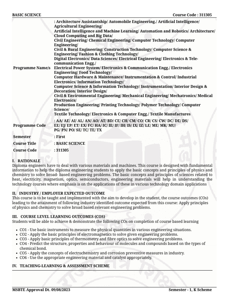Basic Science Manual for Engineering 311305 | PDF | Corrosion ...