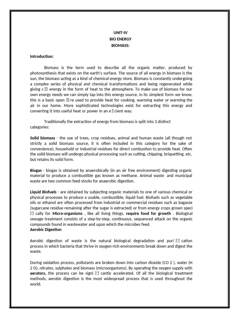 Biomass Energy and Digestion Processes | PDF | Anaerobic Digestion ...