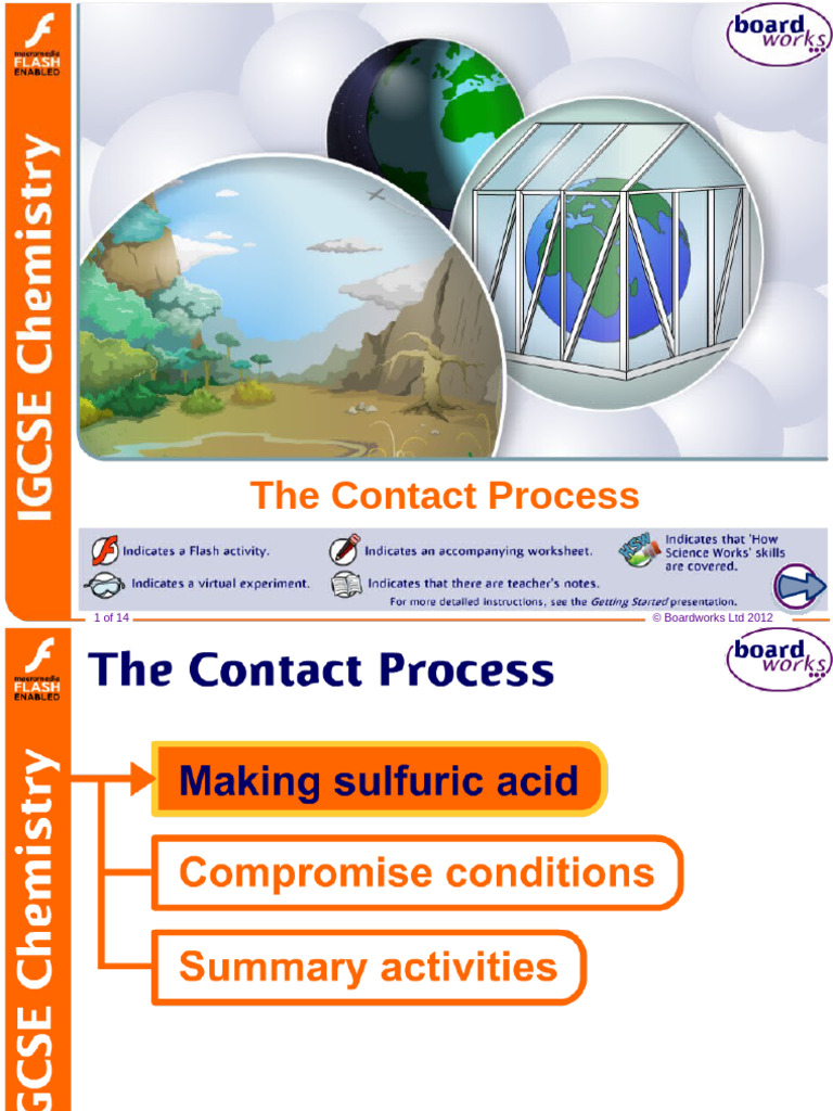 Contact Process for Sulfuric Acid Production | PDF