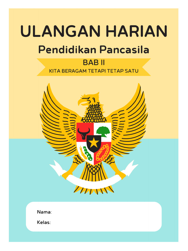 Soal Pendidikan Pancasila kelas 2B | PDF