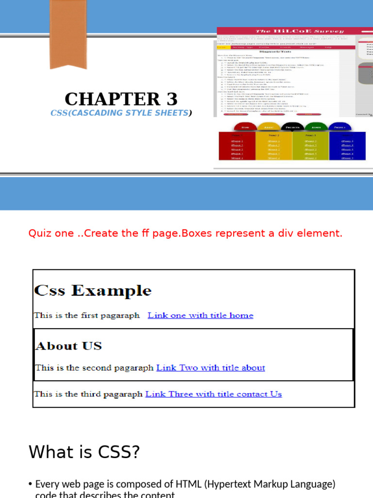 Chapter 3 | PDF | Html | Html Element