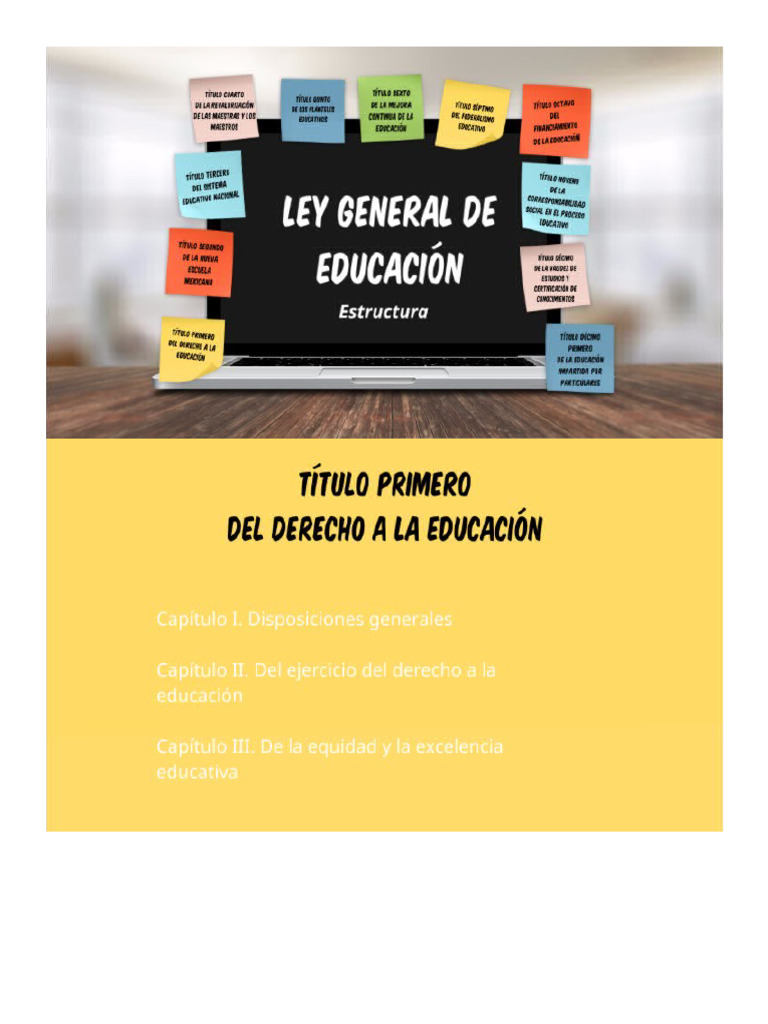 Estructura Ley General de Educacion | PDF