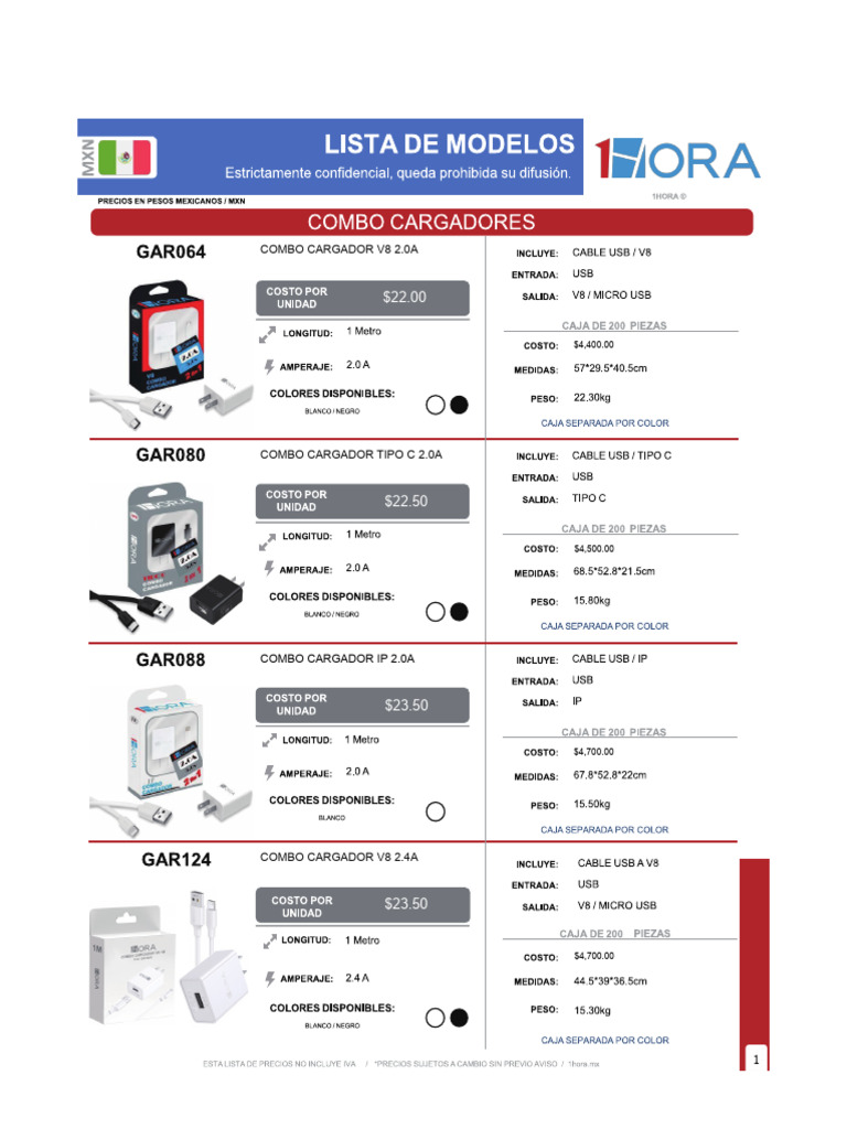 Abrir Abrir Catalogo 1Hora | PDF | USB | Protocolos de capa física