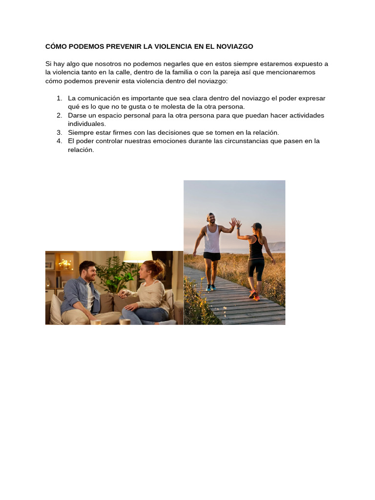 Prevención de Violencia en el Noviazgo | PDF