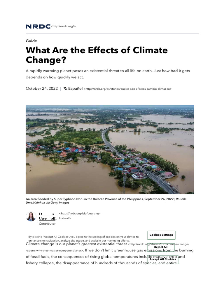 Climate Change Effects Guide | PDF | Climate Change | Agriculture