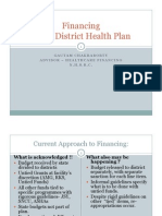 Financing of District Health Plan