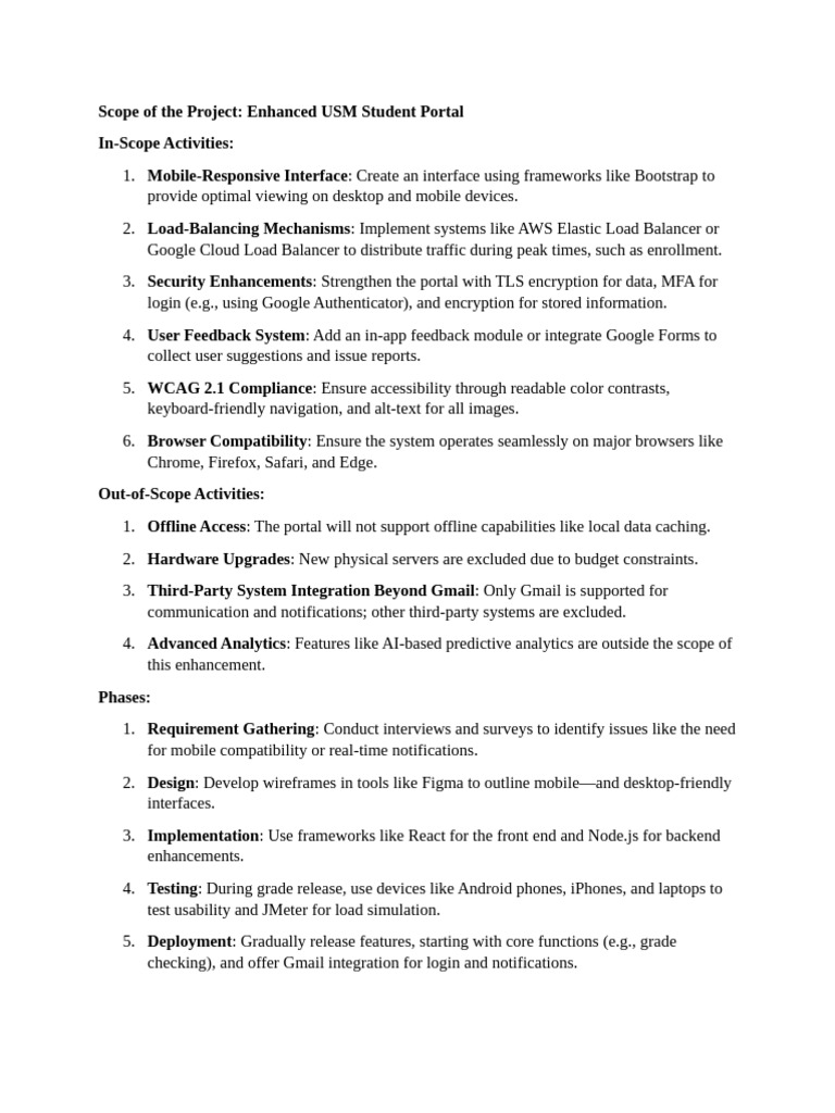 Soft Eng Report - Scope of The Project | PDF | Gmail | Cloud Computing