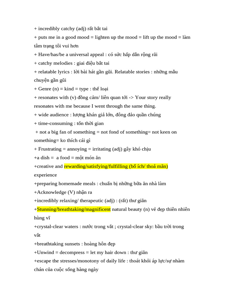Note Bu I 3 - Speaking | PDF