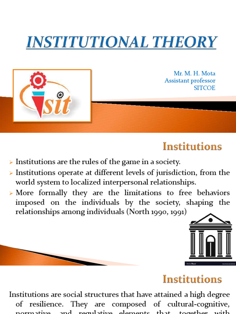 Understanding Institutional Theory | PDF | Institution | Institutional ...